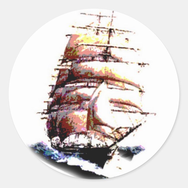 clipper ship sticker (Front)