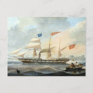 Clipper Ship the Marshall 1847 Postcard