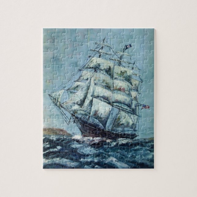 Clipper Ship Western Shore Jigsaw Puzzle (Vertical)