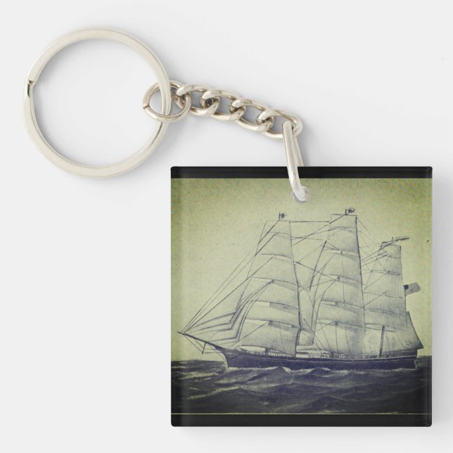 Clipper Ship Young America 1853 Key Ring (Front)