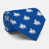 Clipper Ships On Blue