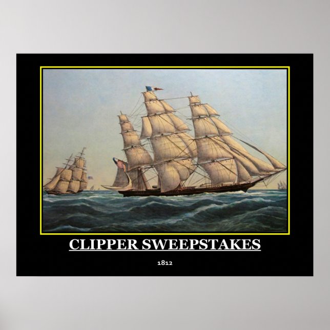 Clipper Sweepstakes 1812 Vintage Poster Print (Front)