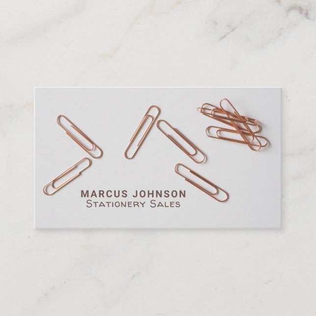 Clips, Stationery & Office Supplies, Stationer Business Card (Front)