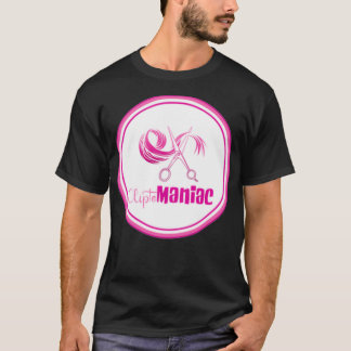 CliptoMANIAC Pink on Black T-Shirt