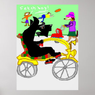 Clive Scottie On A Bike Ride Poster