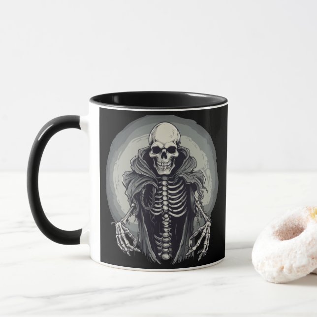 Cloaked Cadaver Mug (With Donut)