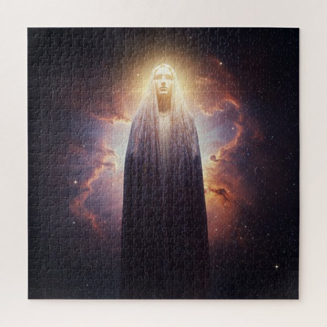Cloaked Light Spirit in Timeless Outer Space Jigsaw Puzzle (Vertical)