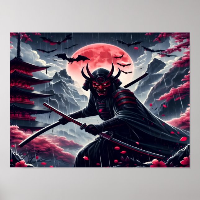 Cloaked Oni Samurai Poster (Front)