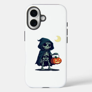 cloaked skeleton of halloween iPhone 16 case