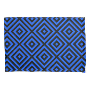 Clobalt Blue Diamond Pattern Pillow Case