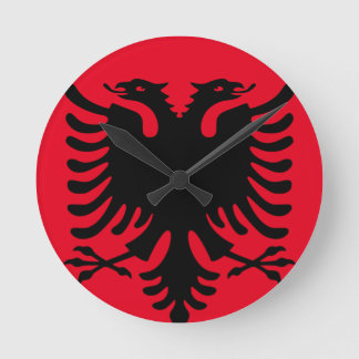 Clock Albanian Double Headed Eagle red and black