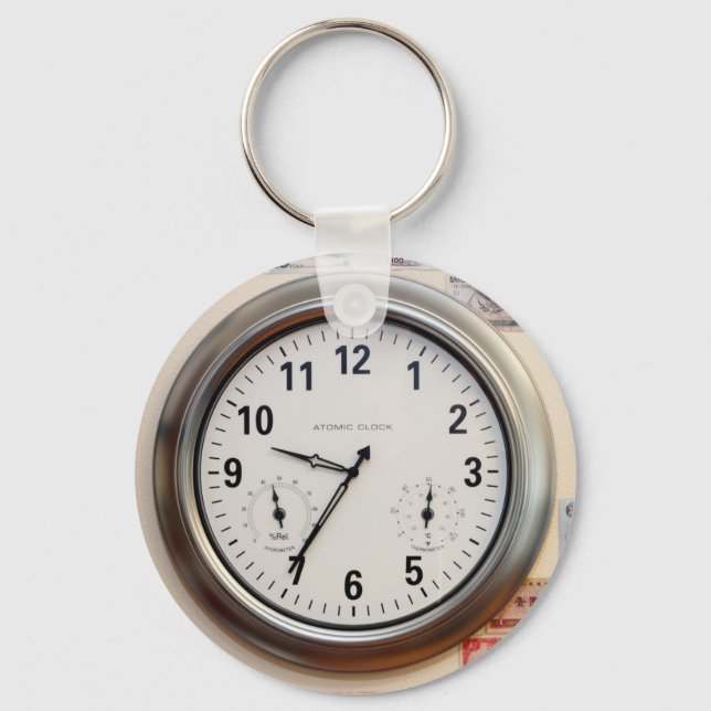 Clock and Currency Key Ring (Front)