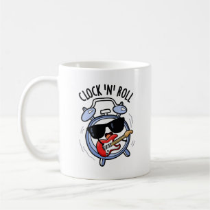 Clock And Roll Funny Rock Puns  Coffee Mug