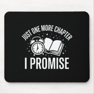 Clock book - reading bookworm - cute men women - mouse mat