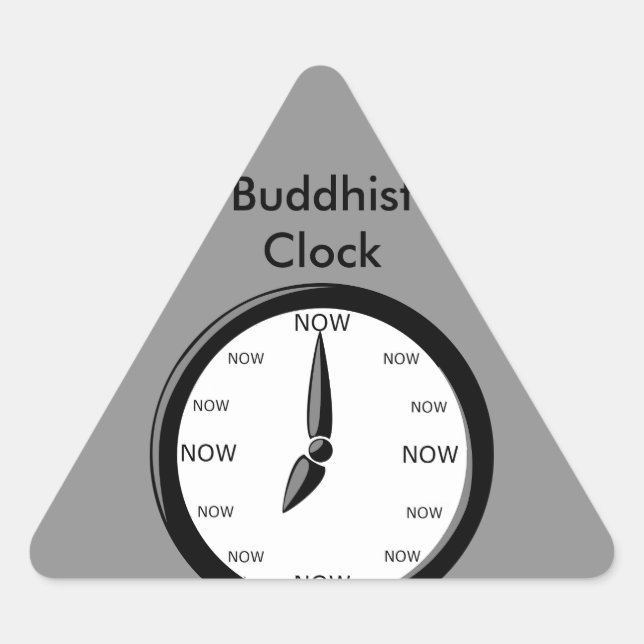Clock -  Buddhist Clock Triangle Sticker (Front)