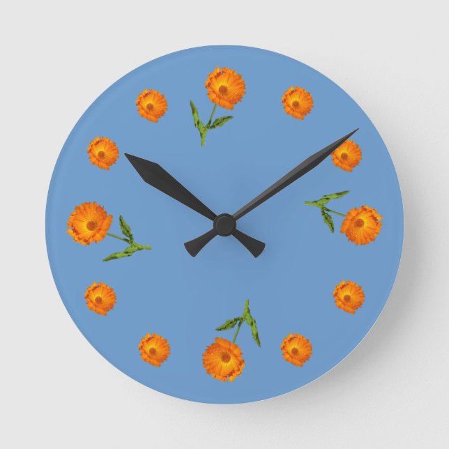 Clock - Calendula Blossoms (Front)
