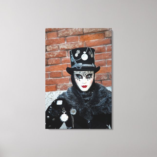 Clock Carnival Costume, Venice Canvas Print (Front)