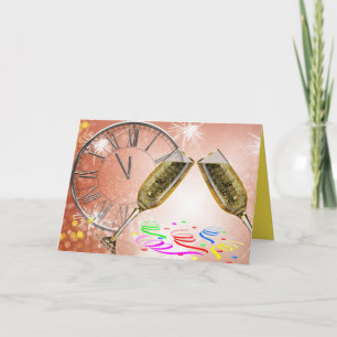 Clock & Champagne Invitation
