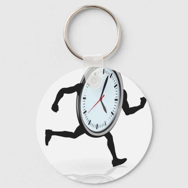 Clock character running key ring (Front)