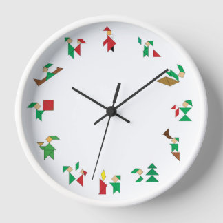 Clock – Christmas Elves Tangrams