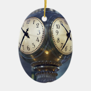 Clock Concourse Grand Central Station New York Ceramic Tree Decoration
