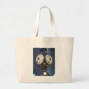 Clock Concourse Grand Central Station New York Large Tote Bag