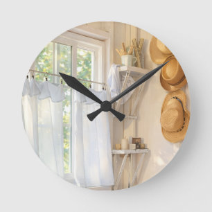 Clock Curtain in the Wind