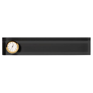 Clock Desk Nameplate