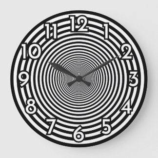 clock dial black concentrycal circles