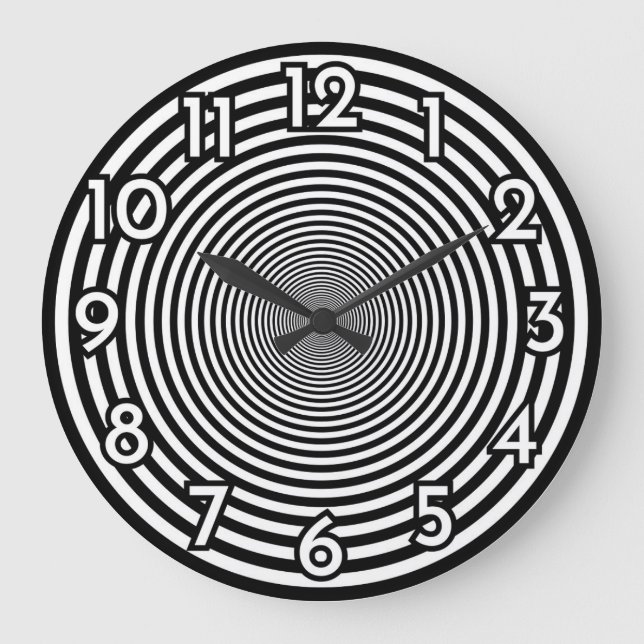 clock dial black concentrycal circles (Front)
