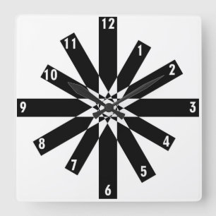 clock dial black signs white numbers