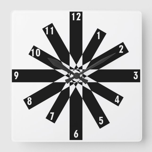clock dial black signs white numbers (Front)