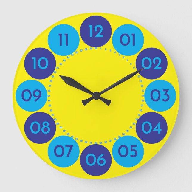 clock dial blue on blue on yellow (Front)