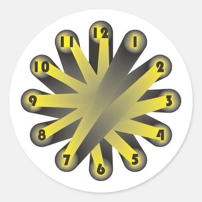 clock dial classic round sticker (Front)