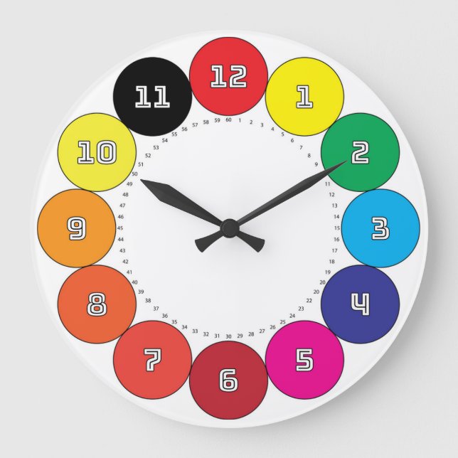 clock dial colour swath hourly black seconds (Front)