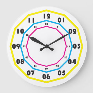 clock dial cyan magenta yellow black