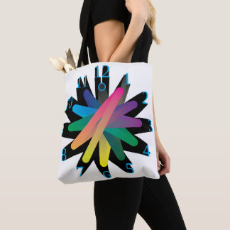 clock dial pastel blended tote bag