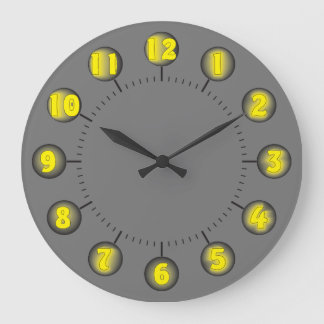 clock dial yellow black discs