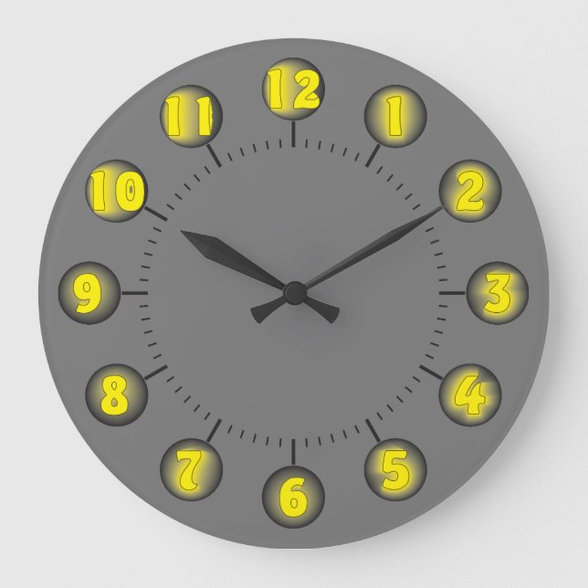 clock dial yellow black discs (Front)