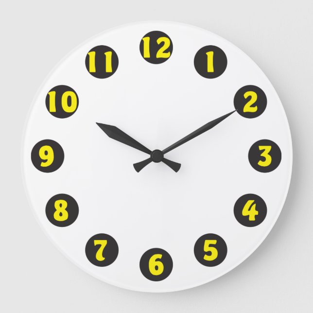 clock dial yellow black discs (Front)