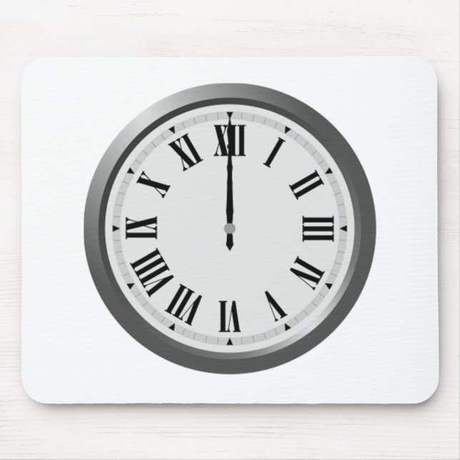 Clock Displaying Time Mouse Mat (Front)