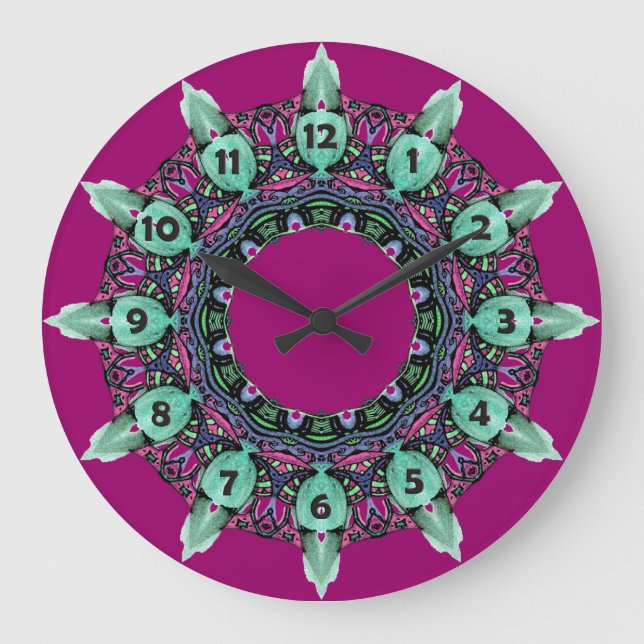 clock face kaleidoscope fractal ART I (Front)