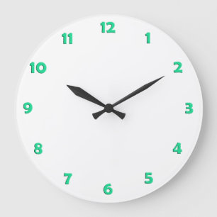 Clock Face Numbers - cold green