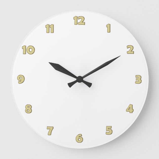 Clock Face Numbers - GoldOutline - for your design (Front)