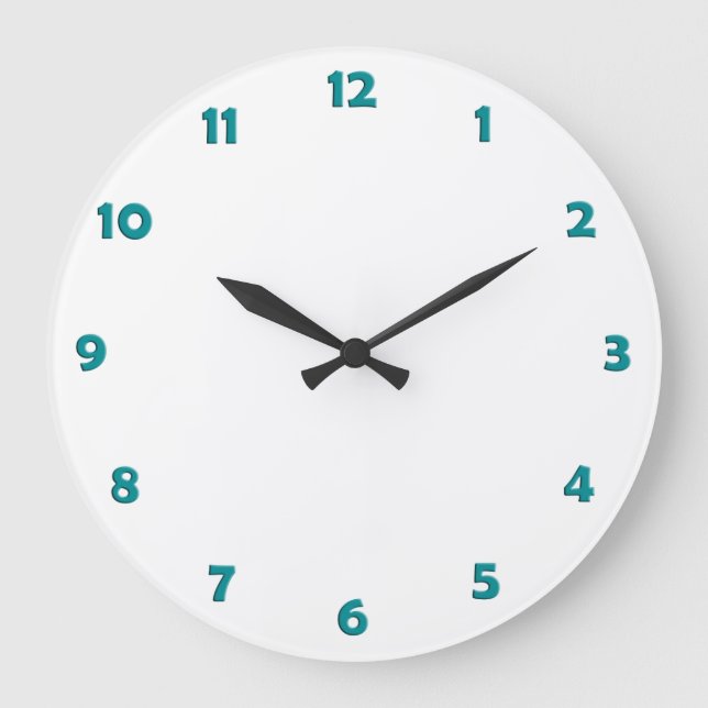 Clock Face Numbers - ocean green (Front)
