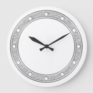 Clock Face Rings Dots silver for your design