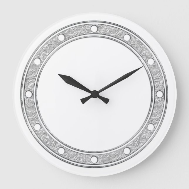 Clock Face Rings Dots silver for your design (Front)