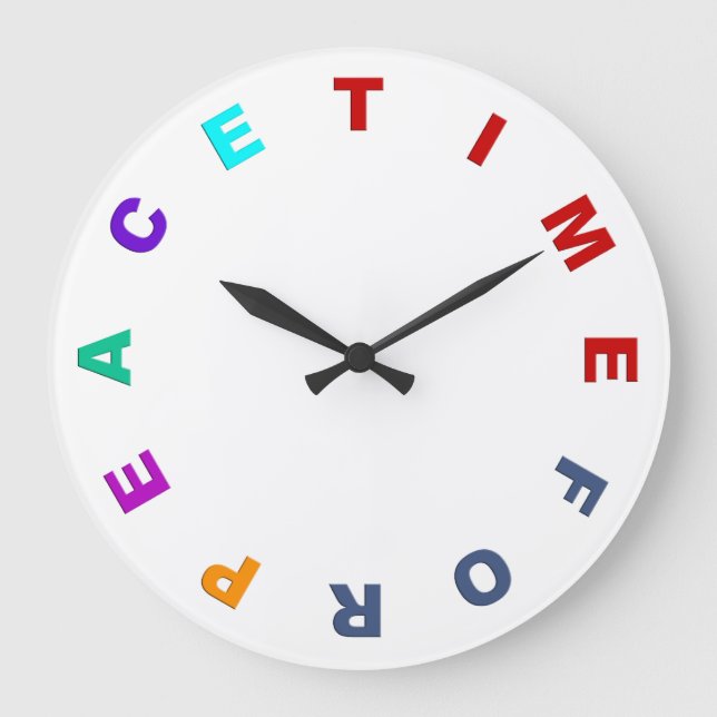 Clock Face - TIME FOR PEACE coloured (Front)