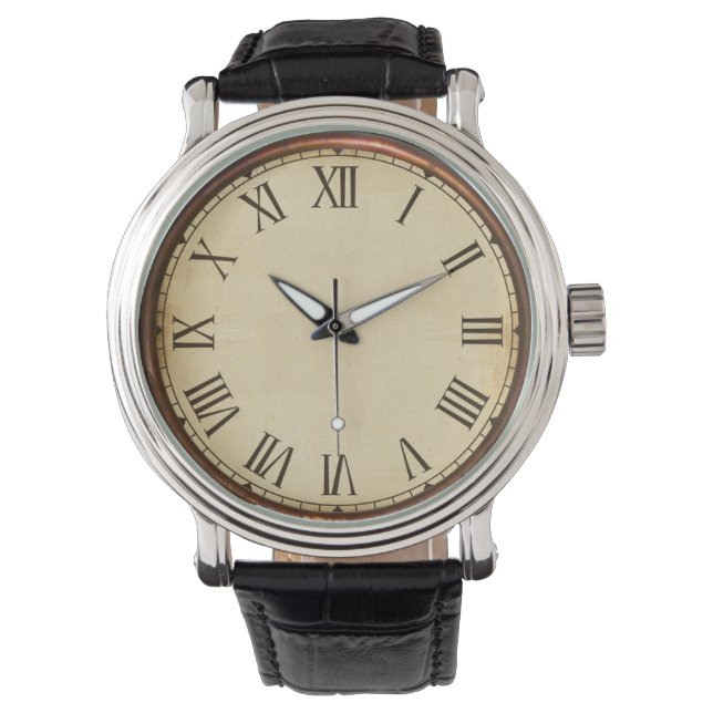 Clock Face with Roman Numerals  Watch (Front)