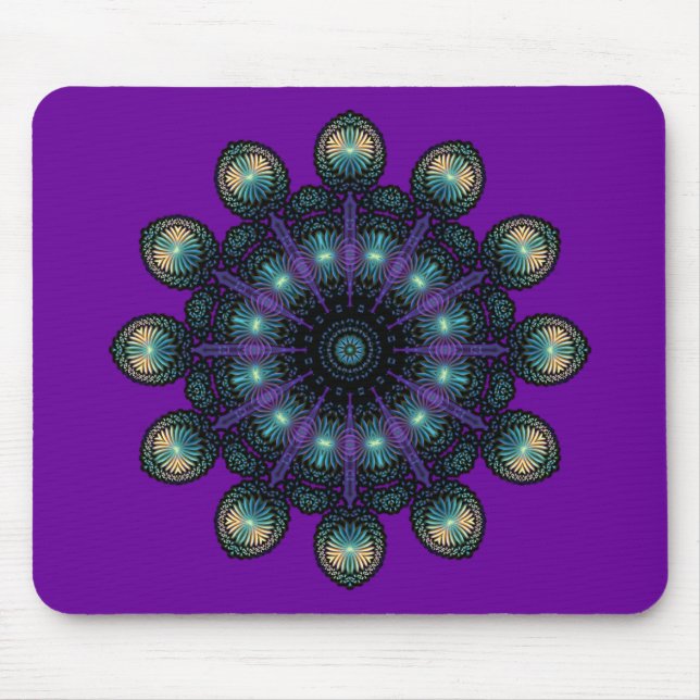 Clock Faces - Apophysis Fractal Mouse Mat (Front)